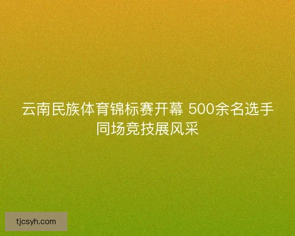 云南民族体育锦标赛开幕 500余名选手同场竞技展风采